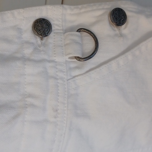 Harley Davidson White Shorts Overalls Women's L - Picture 5 of 16